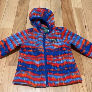 L.L. Bean Red/pink and Blue Fleece jacket
